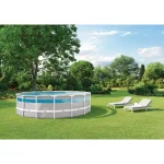 INTEX Piscină PRISM FRAME CLEARVIEW 488x122cm, 19156L, cadru metalic,scara, filtru,prelata,acoperis - imagine 5