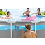 INTEX Piscină PRISM FRAME CLEARVIEW 488x122cm, 19156L, cadru metalic,scara, filtru,prelata,acoperis - imagine 6