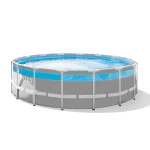 INTEX Piscină PRISM FRAME CLEARVIEW 488x122cm, 19156L, cadru metalic,scara, filtru,prelata,acoperis