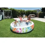 INTEX Piscină gonflabilă Swim Center Pinwheel 229 x 229 x 56 cm,840 L , 6+ - imagine 2