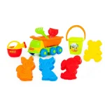 Set pentru nisip cu camion și accesorii în rucsac, Polesie (4359)