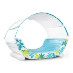 Plută gonflabilă cu baldachin Tropical Lounge, 224×150×165 cm, max. 200 kg, Intex (56294)