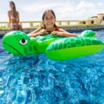 Plută gonflabilă Broscuță țestoasă cu mânere, 150×127 cm, max. 40 kg, 3+ ani, Intex (57524) - imagine 4