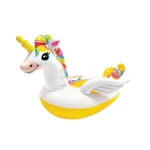 Plută gonflabilă Unicorn cu mânere, 198×140×97 cm, max. 40 kg, 3+ ani, Intex (57561)