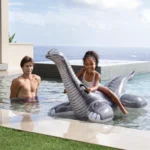 Plută gonflabilă Dinozaur Brontozaur cu mânere, 178×94 cm, max. 40 kg, 3+ ani, Intex (57584) - imagine 2