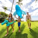 Plută gonflabilă Balenă cu mânere, 152×114 cm, max. 40 kg, 3+ ani, Intex (58523) - imagine 4