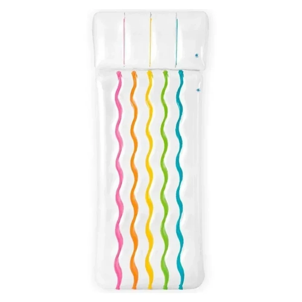 58724 Saltea gonflabilă pentru apă Curcubeu, 203×84 cm, 14+ ani, Intex (58724) - imagine 1