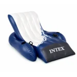 Șezlong gonflabil pentru apă cu suport pentru pahar și mânere, 180×135 cm, max. 100 kg, Intex (58868)