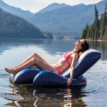 Șezlong gonflabil pentru apă cu suport pentru pahar și mânere, 180×135 cm, max. 100 kg, Intex (58868) - imagine 2