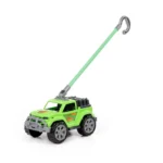 Mașinuță de împins cu mâner Legioner, verde, Polesie (63929)
