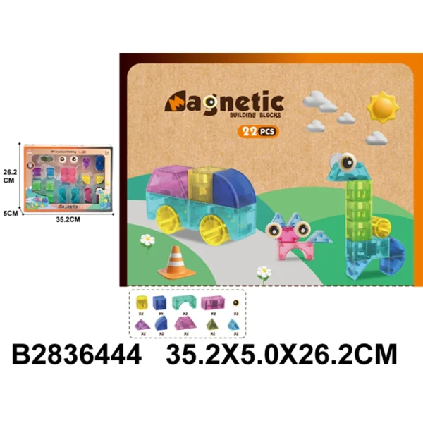 Jucarie constructor cu magnet 22elem.