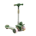 Trotineta pentru copii, pliabila, cu Muzica si roti silentioase din PU cu lumini Led, ghidon reglabil pe inaltime, manere ergonomice, elice rotativa (64462)