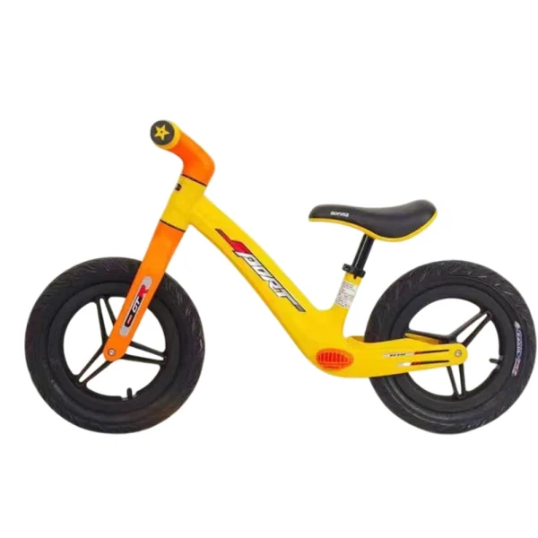 Bicicleta galbena fara pedale