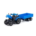 Tractor cu inerție și remorcă Progress, albastru (în cutie), Polesie (91253) - imagine 2