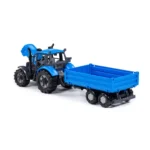Tractor cu inerție și remorcă Progress, albastru (în cutie), Polesie (91253) - imagine 4