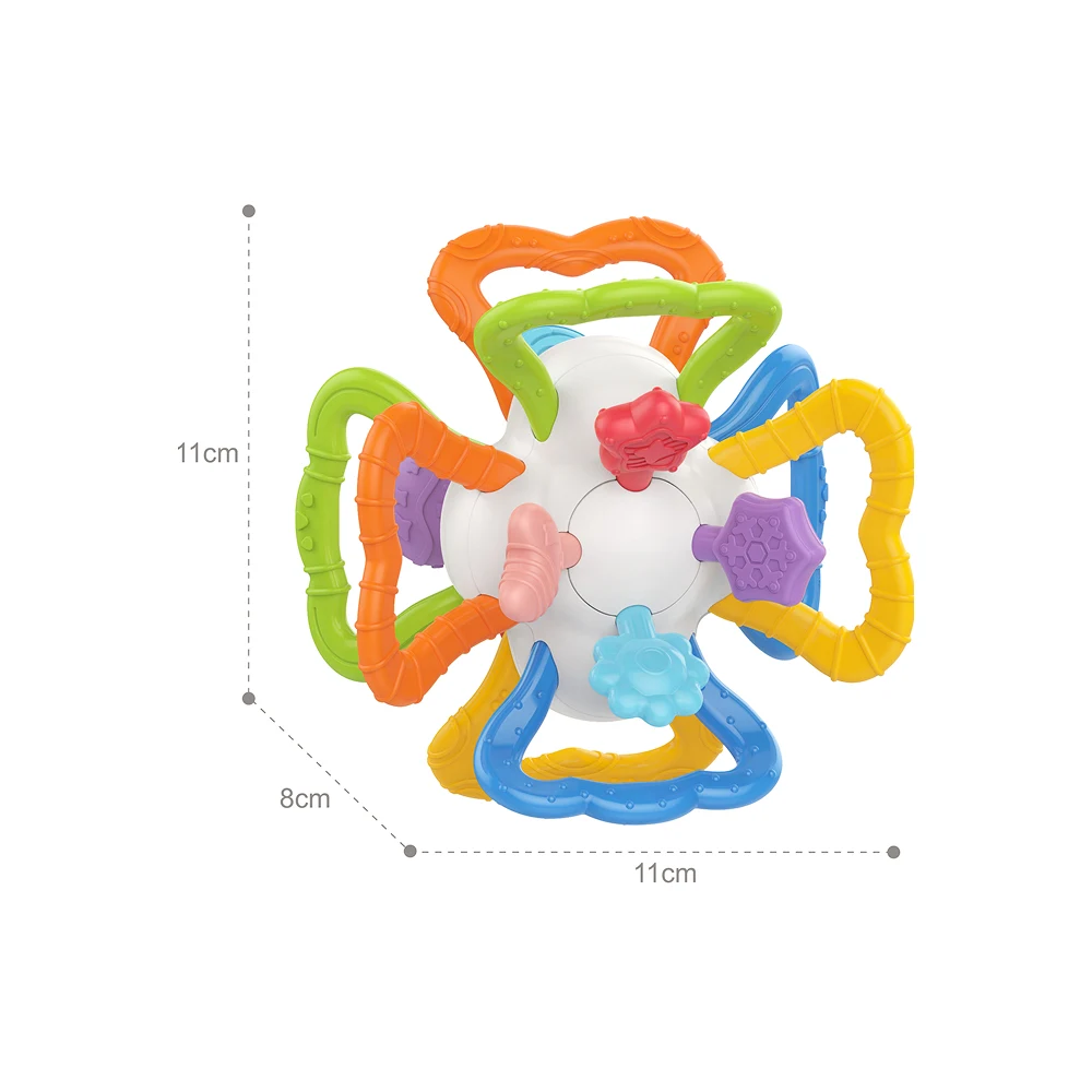 HE0198(3) Minge senzorială cu zornăitoare și dentiție, Huanger HE0198 (19568) - imagine 1
