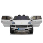 Mașină electrică pentru copii Porsche Cayenne S (JJ2128 / 2 alba) - imagine 3