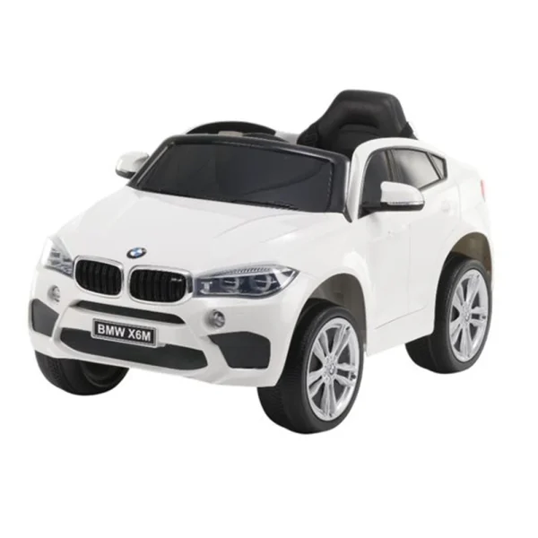 Masina pe acumulator BMW X6M JJ2199 / 1 alb