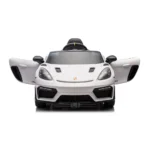 Masina pe acumulator Porsche 718 Spyder (P718 /3 alba) - imagine 3