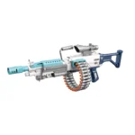 Armă tip blaster electric M249 cu încărcător, lumini și sunete WY2102A ,Wenyi (21023) - imagine 3