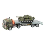Camion transportor militar cu tanc, cu inerție, lumini și sunete - 1:16 - WY571I ,Wenyi (95713)