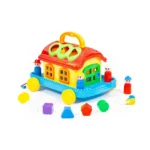 Căsuță educativă cu sorter de forme, pe roți, Polesie - imagine 2