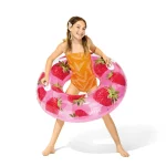 INTEX Cerc gonflabil „Fructe tropicale” D 107 cm cu mânere, până la 80 kg, 9+, 3 culori - imagine 4