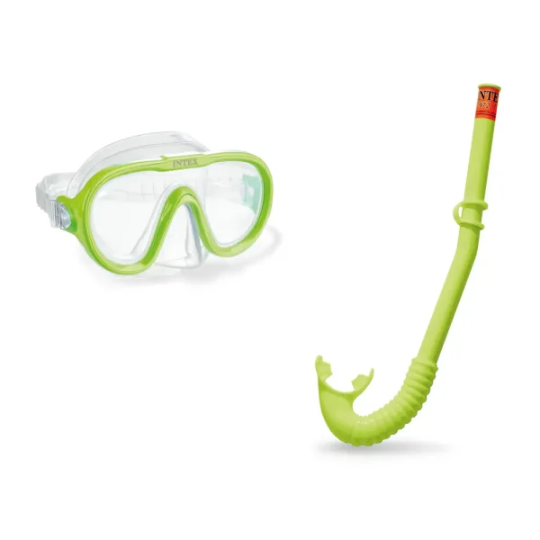 55642 INTEX Set mască și tub de scufundare pentru copii „Aventurier” , 8+