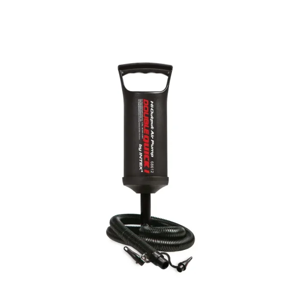 INTEX Pompa de aer manuală „Double Quick I”, furtun cu 3 duze, 29 cm