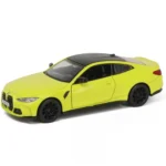 Mașină din metal BMW M4 (G82), scară 1:32, galbenă, MSZ (29356)