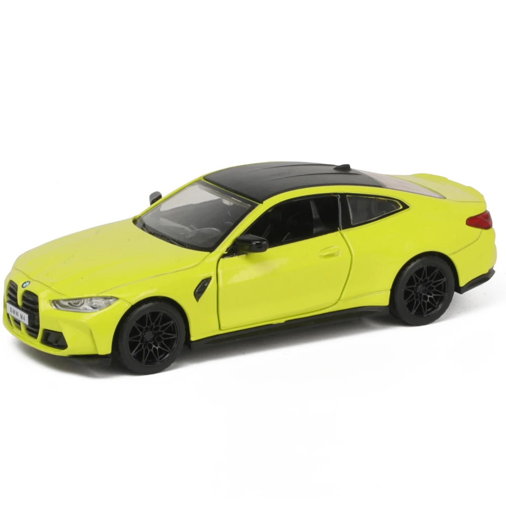 1.32 BMW M4 (G82) Mașină din metal BMW M4 (G82), scară 1:32, galbenă, MSZ (29356) - imagine 1