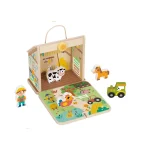 Fermă de animale din lemn pliabilă HP067 (52688)