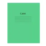 Caiet A5,12 file, dictando cu linie lată, copertă monocromă flexibilă, 0877/1544 (25/400)