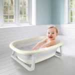 Cădiță pliabilă pentru bebeluși, bej, Dolu (7265) - imagine 2