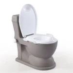 Oliță pentru copii tip toaletă cu sunet și lumină, gri, Dolu (7564)