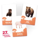 (00828) 27 de cartonase. Animale si puii lor - imagine 3
