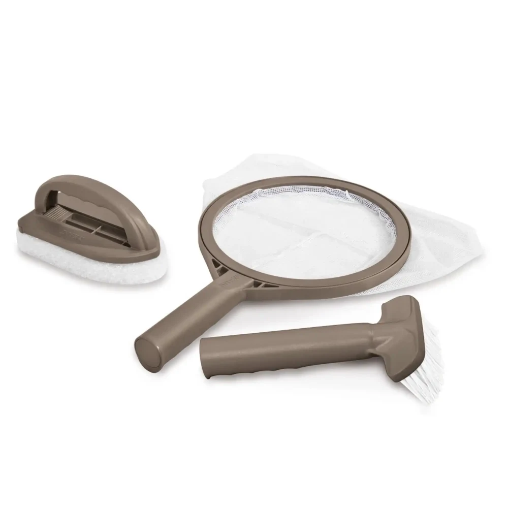 28004(1) Set de curățare pentru spa gonflabil, plasă și perii pentru pereți și linia apei, Intex (28004) - imagine 1