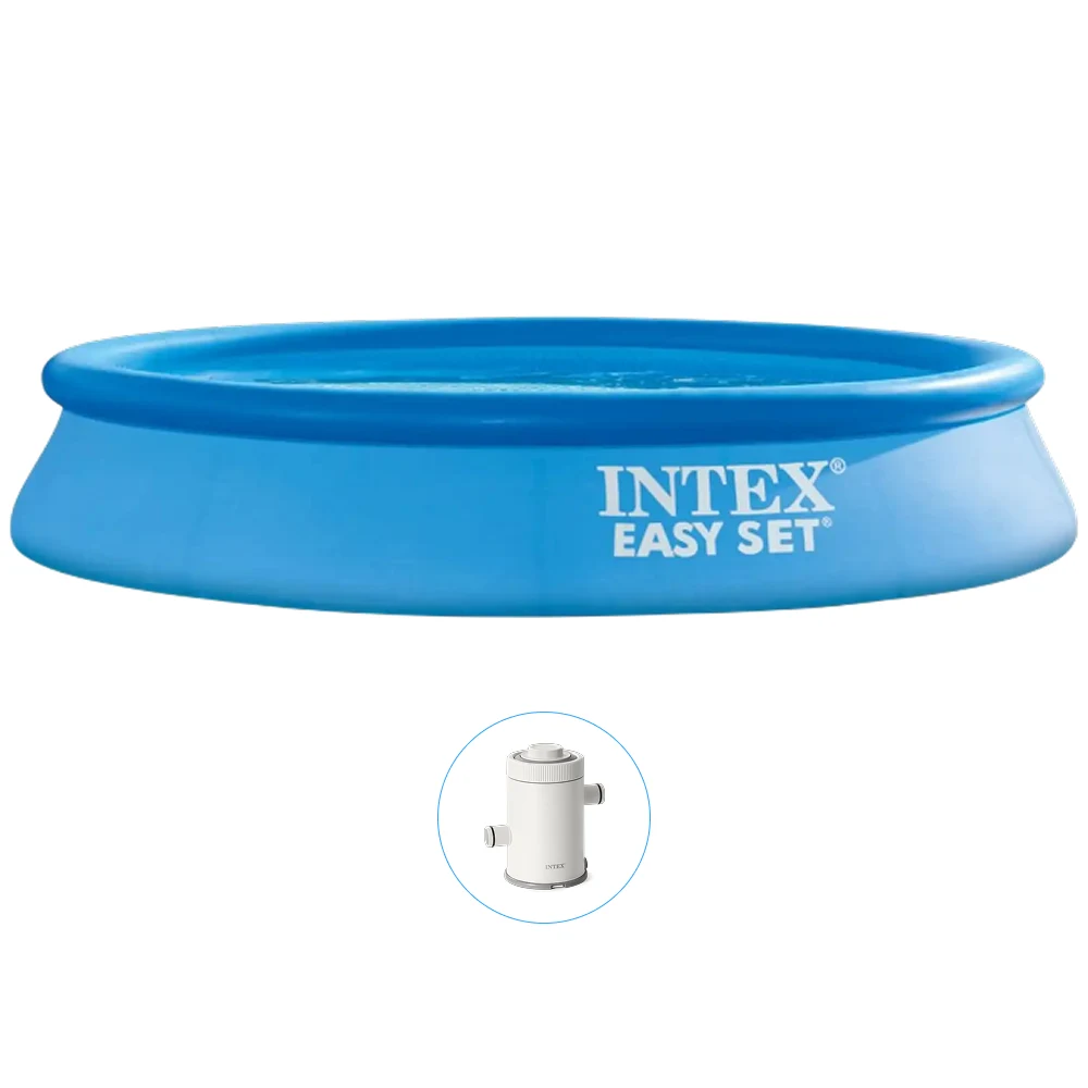 28118(1) Piscină gonflabilă Easy Set 305×61 cm, 3077 L, cu pompă de filtrare 1250 l/h, Intex (28118) - imagine 1