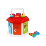 Căsuță educativă cu forme și chei, sorter pentru copii (2438) - imagine 3