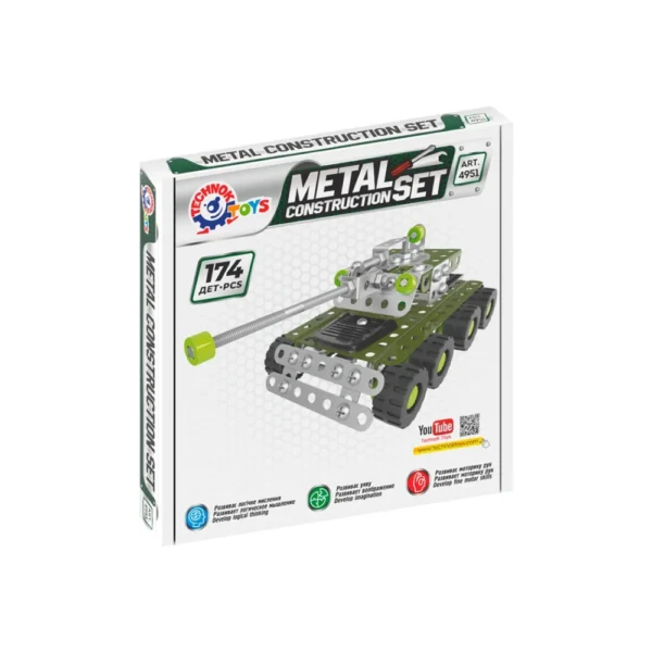 Constructor din metal "Tank", 174 piese (4951)