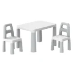 Masă pentru copii cu 2 scaune, set mobilier gri ,Technok (0150)