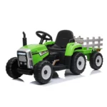 Tractor electric pentru copii cu remorcă, verde (MX611/2)
