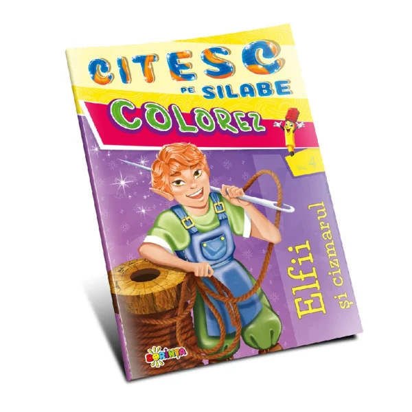 (56394) Citesc pe silabe. Colorez. Elfii si cizmarul (vol 4)