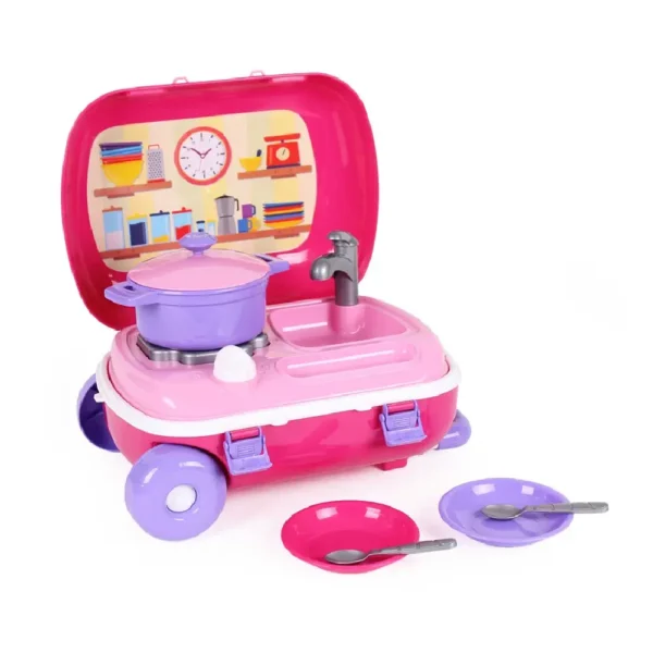 (6061) Bucatarie in set cu vesela in valiza
