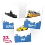 27 de cartonașe. Mijloace de transport - imagine 3