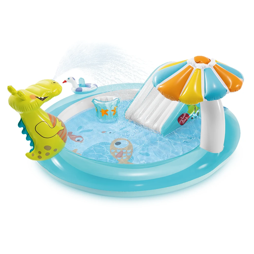 57165(1) Centrul de joacă gonflabil “Crocodil ” 201x170x84 cm, 160 L, până la 54 kg, 2+ (57165) - imagine 1