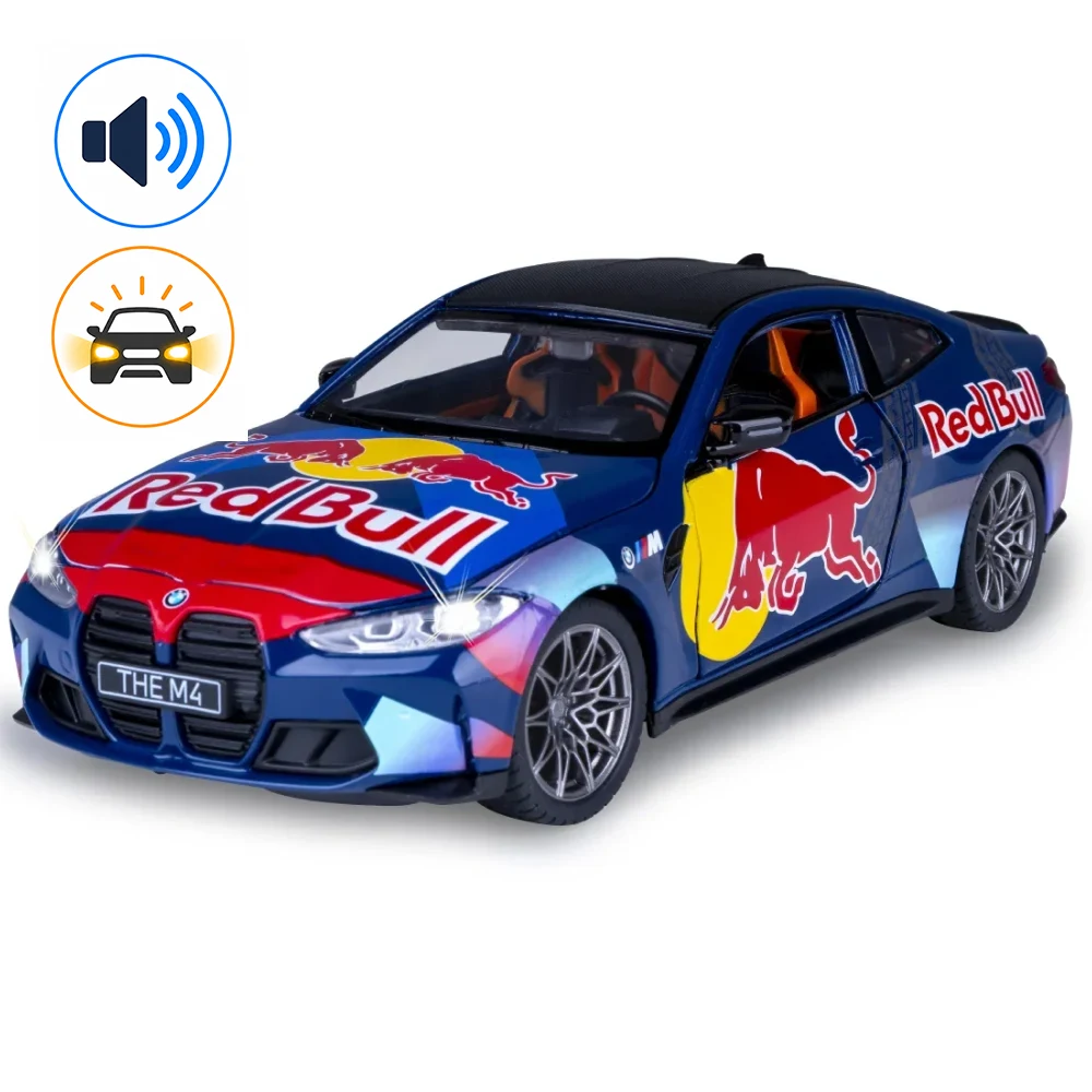 68292A 1.23 BMW M4(G82)(3) Mașină din metal BMW M4 (G82), scară 1:24, albastră, MSZ (68292A) - imagine 1