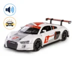 Mașină din metal Audi R8 LMS, scară 1:24, albă, MSZ (68262A/1)