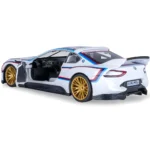 Mașină din metal BMW 3.0 CSL Hommage R, scară 1:24, albă, MSZ (68257A/2) - imagine 3