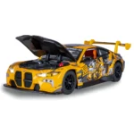 Mașină din metal BMW M4 GT3, scară 1:24, galbenă, MSZ (68296A) - imagine 2